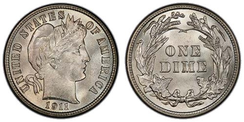 US Barber Dime Coins