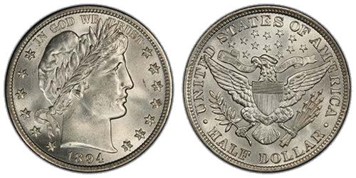 US Barber Half Dollar Coins