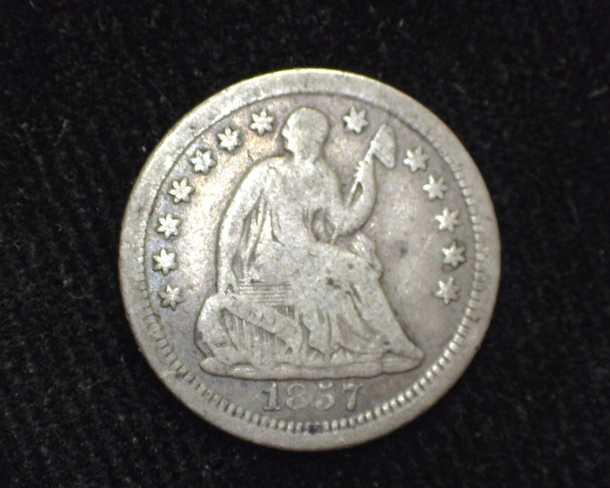 1857 O Liberty Seated Half Dime VG - US Coin