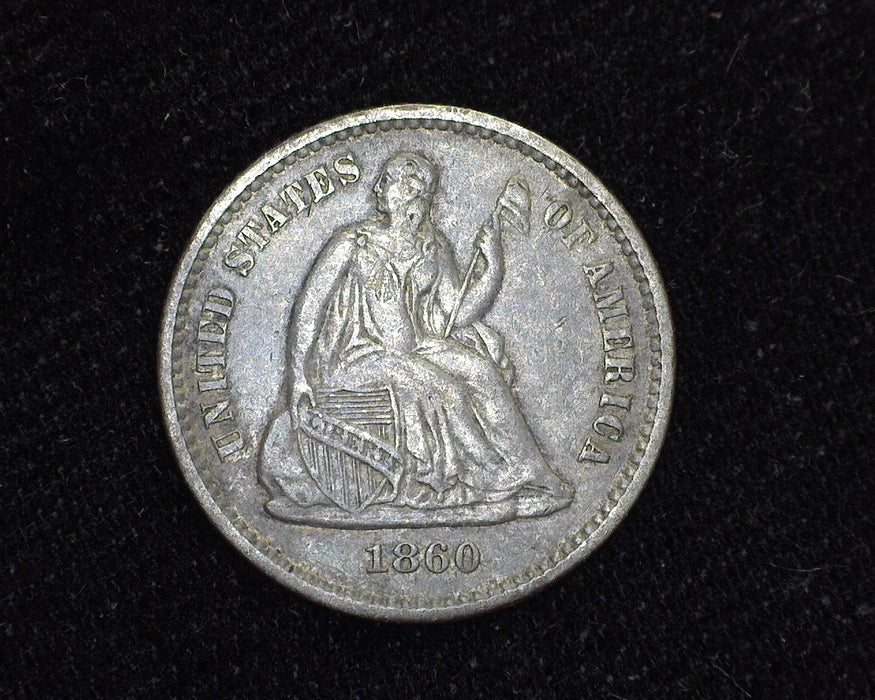 1860 Liberty Seated Half Dime VF - US Coin