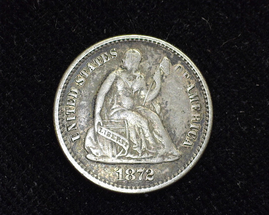 1872 Liberty Seated Half Dime VF - US Coin