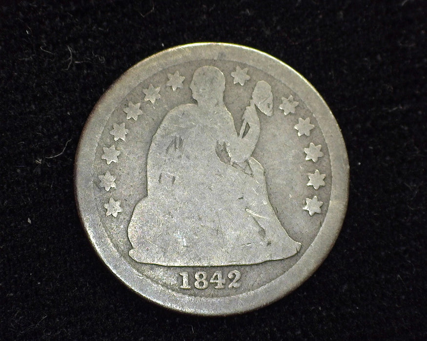 1842 Liberty Seated Dime G - US Coin