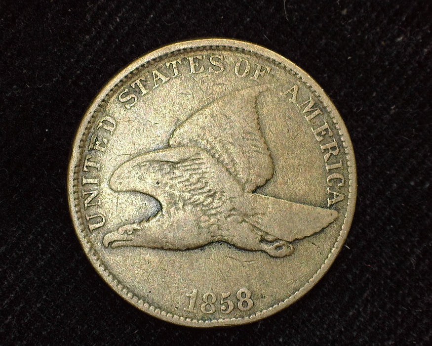 1858 Large letters Flying Eagle Penny/Cent F - US Coin