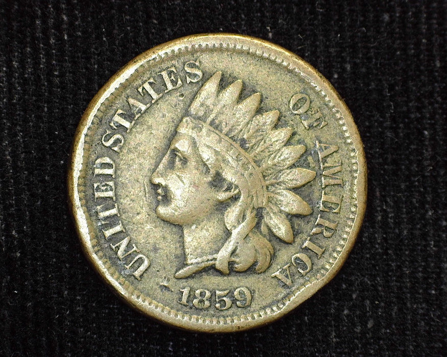 1859 Indian Head Penny/Cent F - US Coin