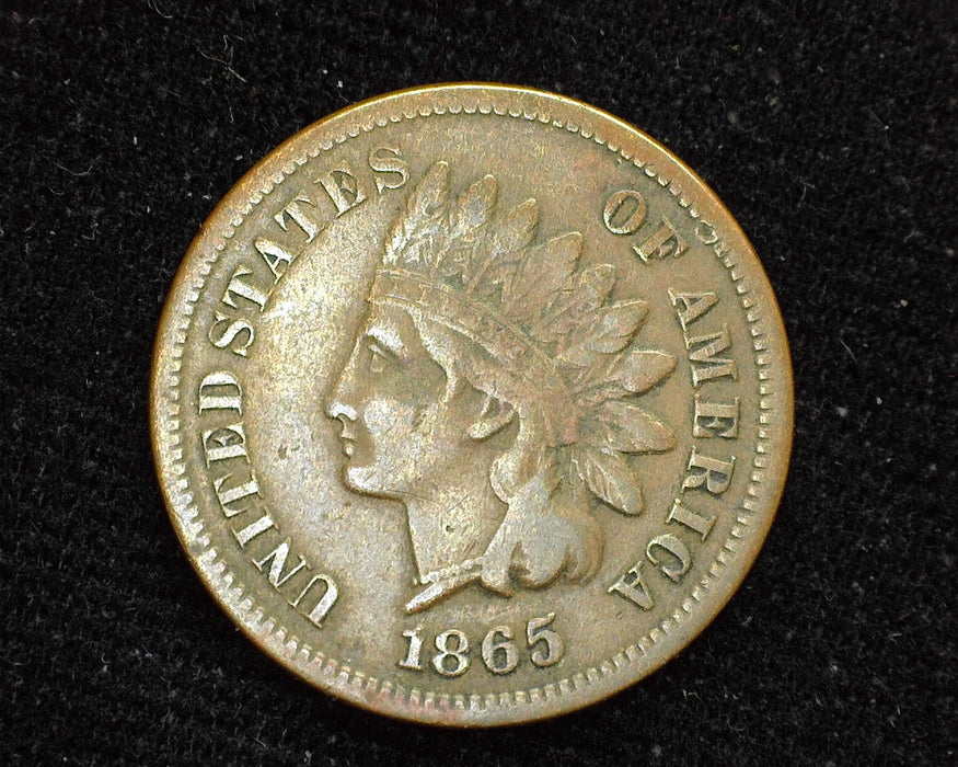 1865 Indian Head Penny/Cent F - US Coin