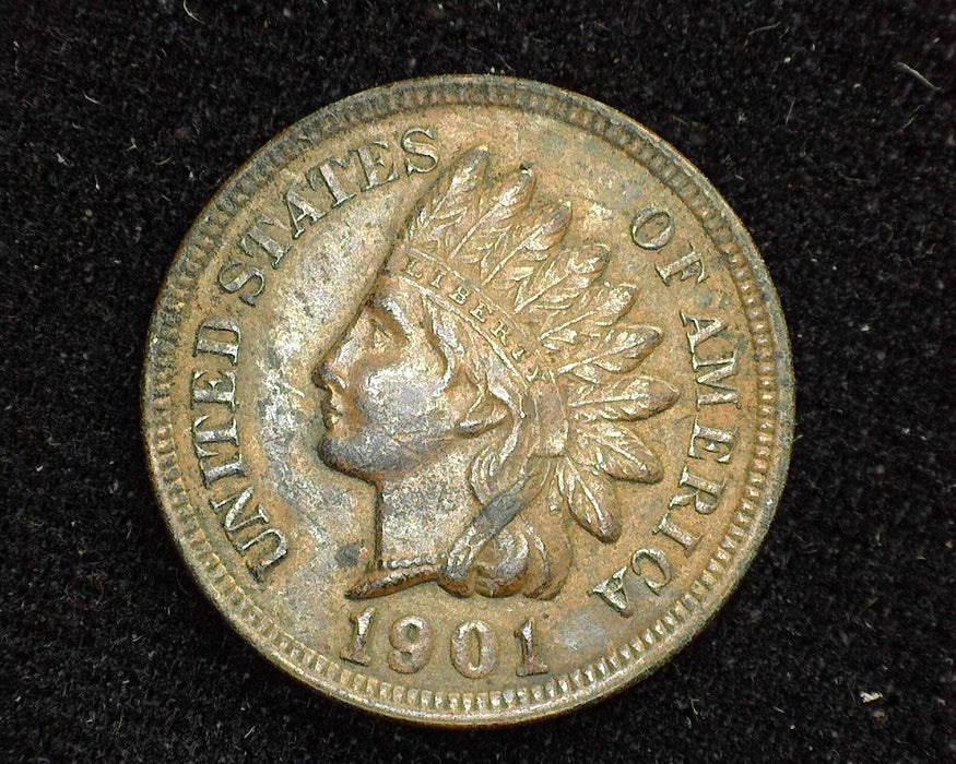 1901 Indian Head Penny/Cent AU - US Coin