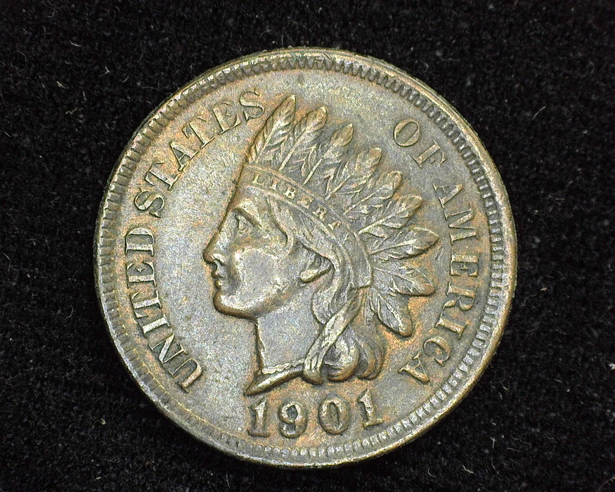 1901 Indian Head Penny/Cent AU - US Coin