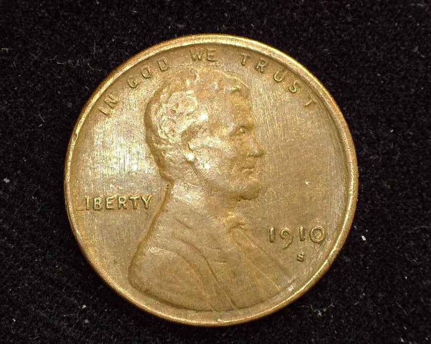 1910 S Lincoln Wheat Cent F - US Coin