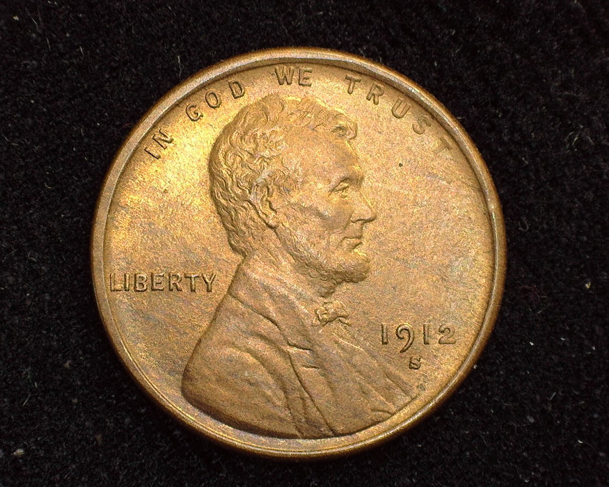 1912 S Lincoln Wheat Cent XF - US Coin