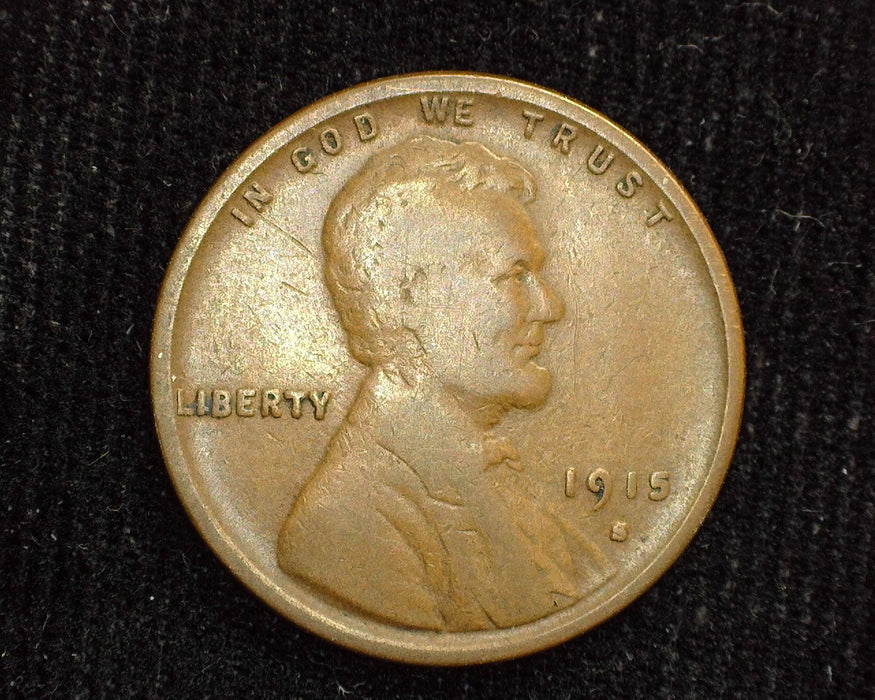 1915 S Lincoln Wheat Cent VG - US Coin