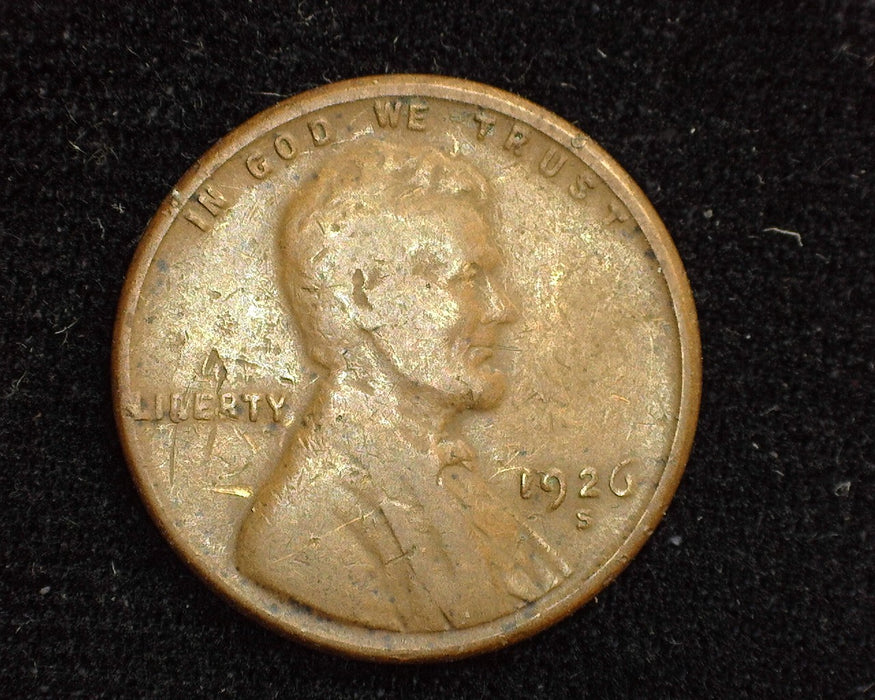 1926 S Lincoln Wheat Cent VG - US Coin