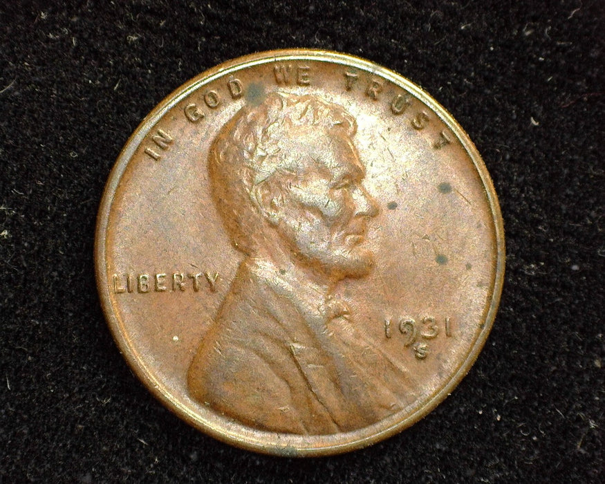 1931 S Lincoln Wheat Cent XF Few spots - US Coin