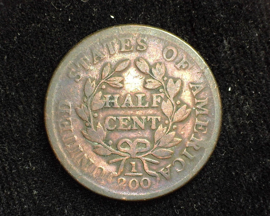 1804 Crosslet 4 stems Draped Bust Half Cent VG Lightly cleaned - US Coin