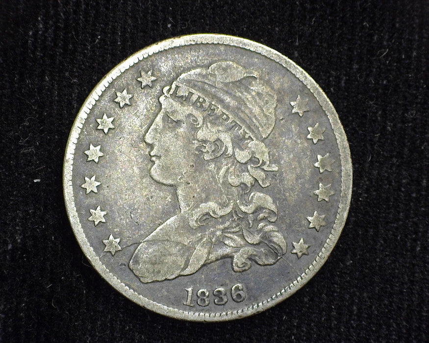 1836 Capped Bust Quarter F - US Coin