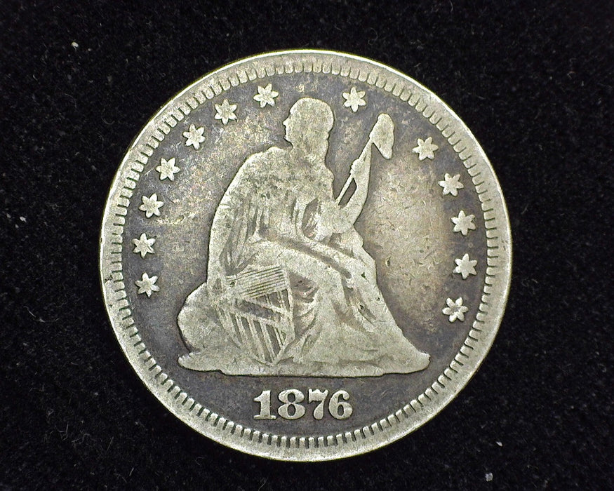 1876 Liberty Seated Quarter VG/F - US Coin