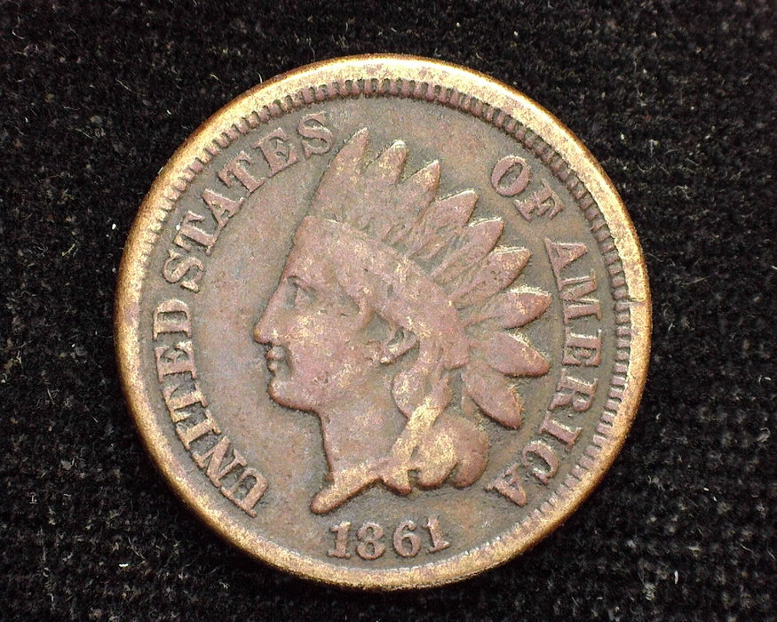 1861 Indian Head Penny/Cent VG - US Coin