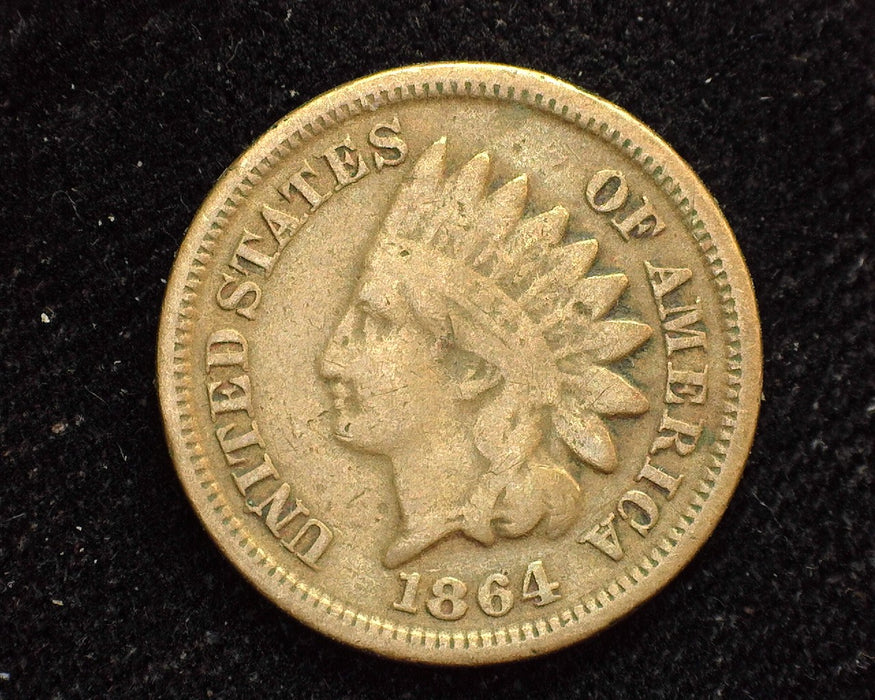 1864 Indian Head Penny/Cent Copper Nickel VG - US Coin