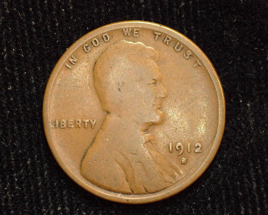 1912 S Lincoln Wheat Cent G - US Coin