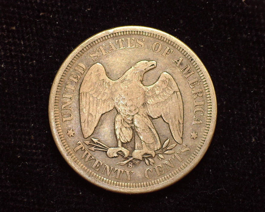 1875 S Liberty Seated Twenty Cents F - US Coin