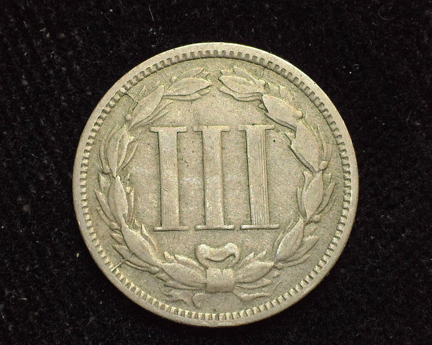 1866 Three Cent Nickel VG - US Coin