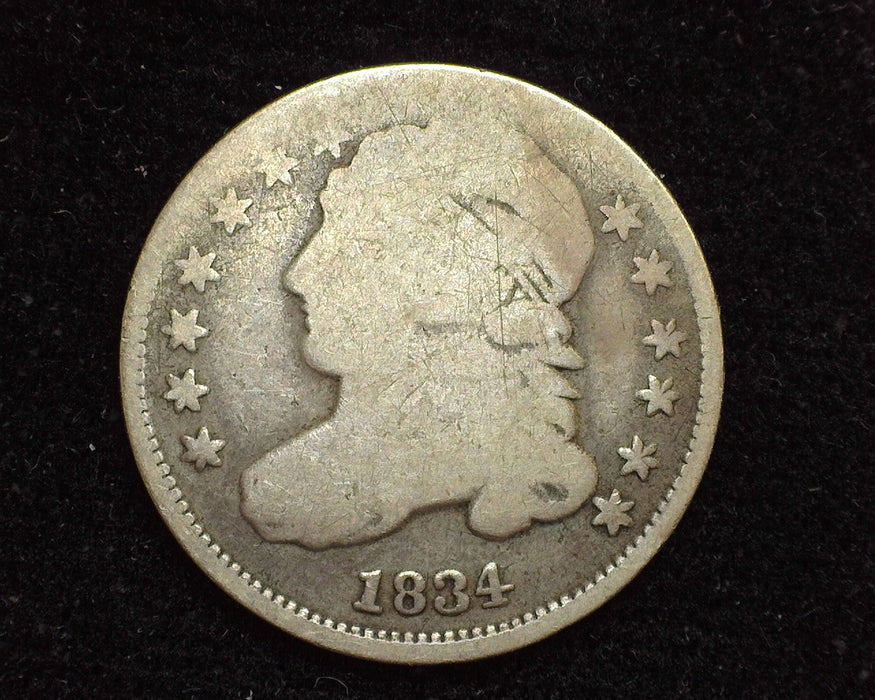 1834 Capped Bust Dime AG - US Coin