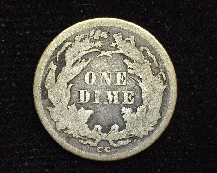 1876 CC Liberty Seated Dime VG - US Coin