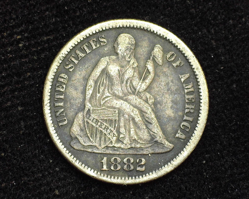 1882 Liberty Seated Dime F - US Coin