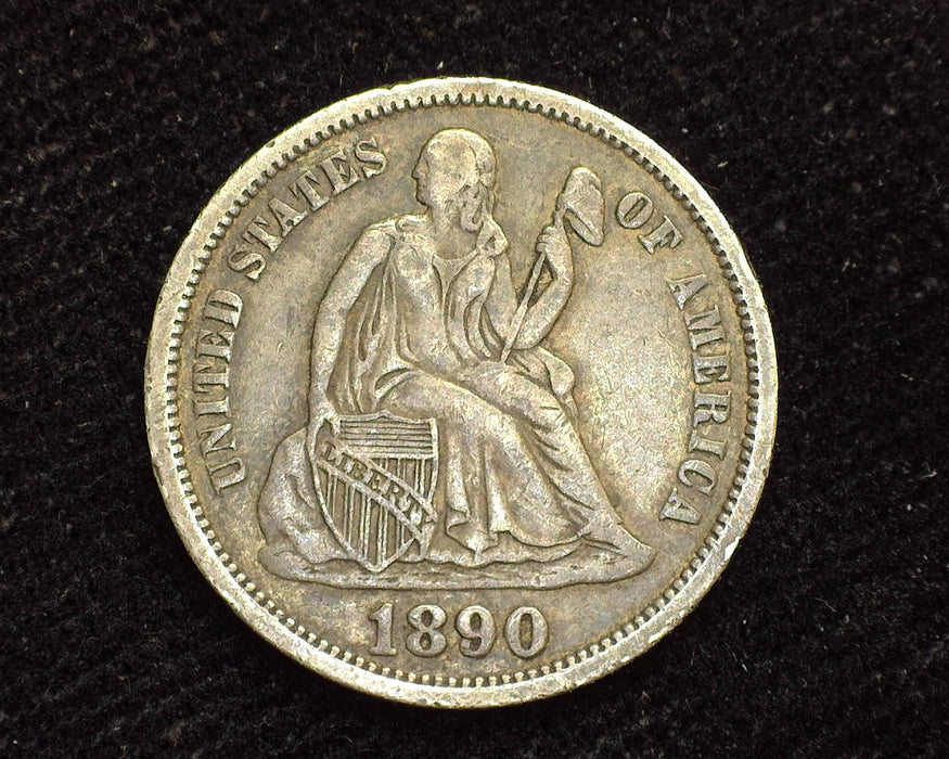 1890 Liberty Seated Dime VF - US Coin