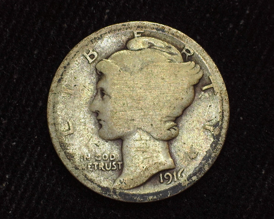 1916 D Mercury Dime AG - US Coin