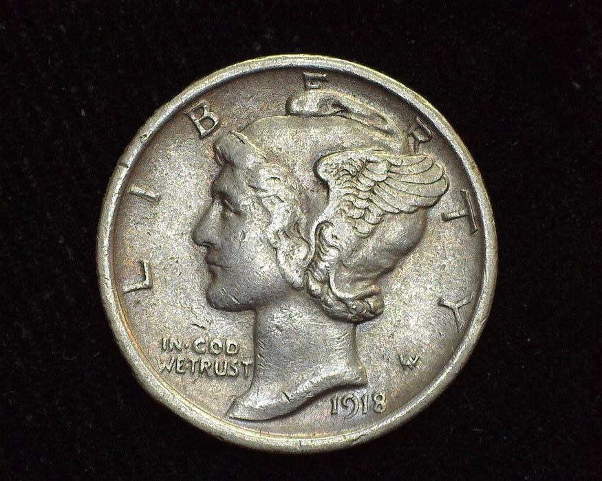 1918 S Mercury Dime XF - US Coin