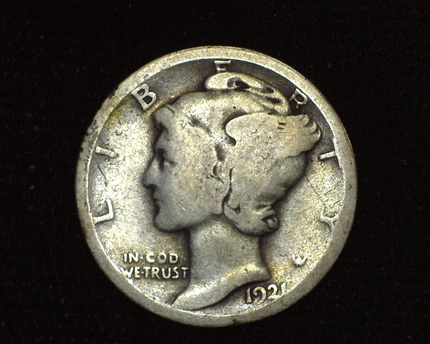 1921 Mercury Dime AG - US Coin