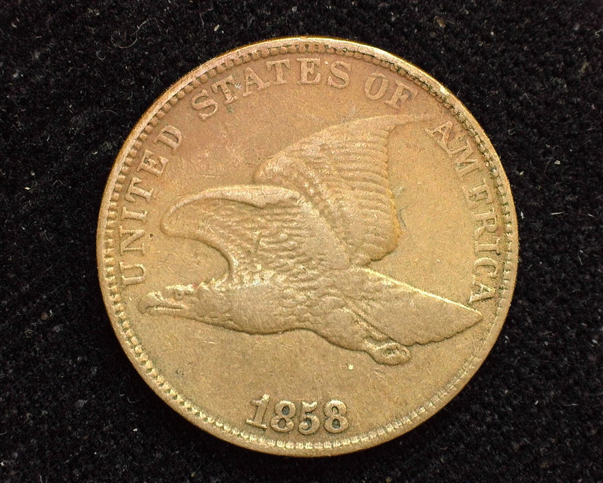 1858 Large letter Flying Eagle Penny/Cent VF - US Coin