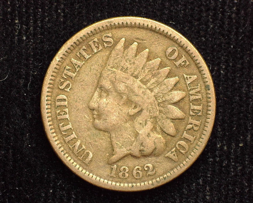 1862 Indian Head Penny/Cent VG - US Coin