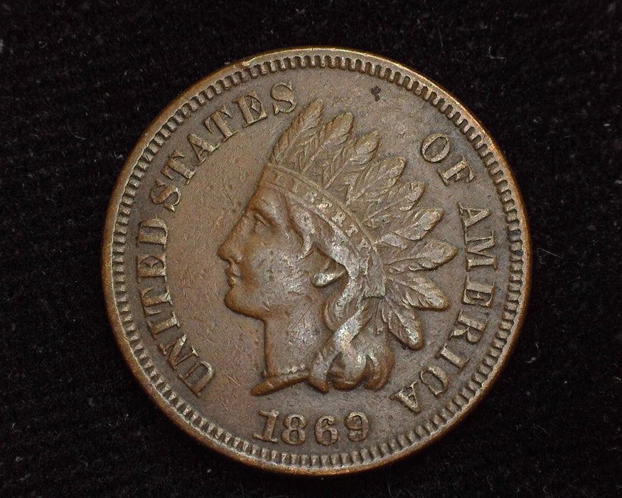 1869 Indian Head Penny/Cent VF - US Coin