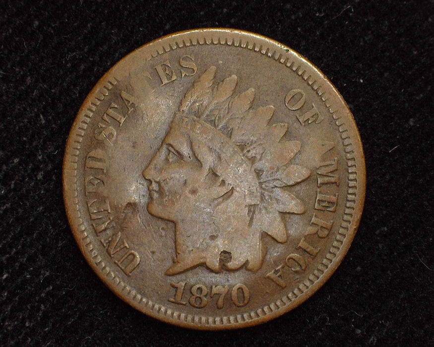 1870 Indian Head Penny/Cent Filler. VG/F - US Coin