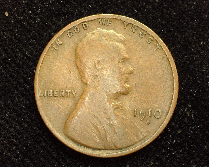 1910 S Lincoln Wheat Cent VG - US Coin