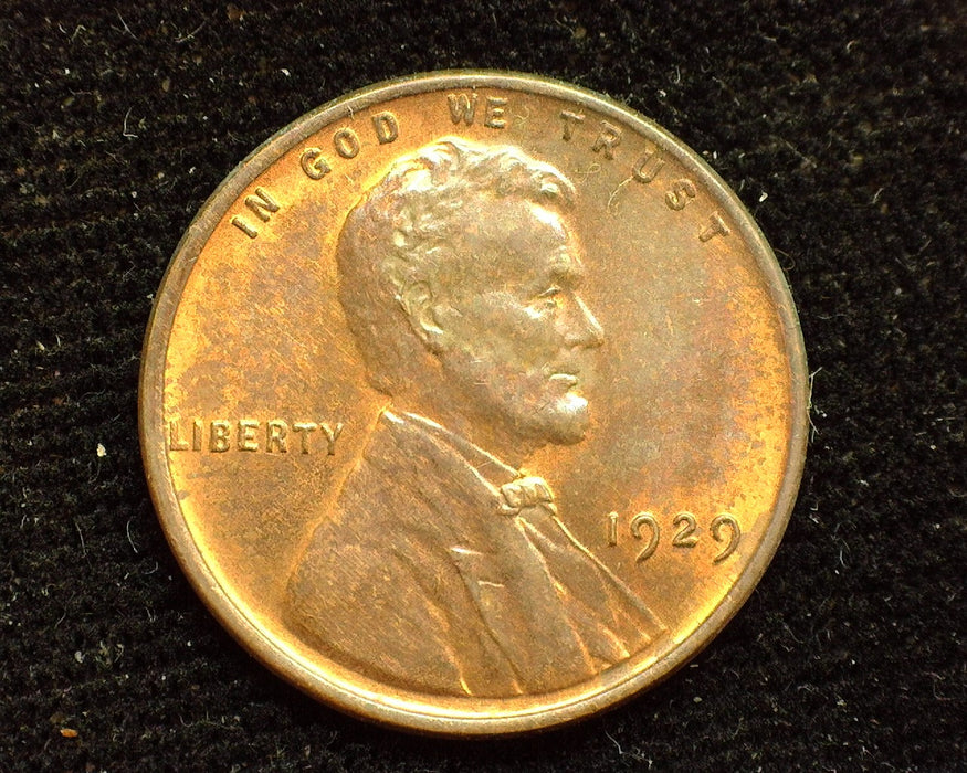 1929 Lincoln Wheat Cent Choice Red Brown BU - US Coin