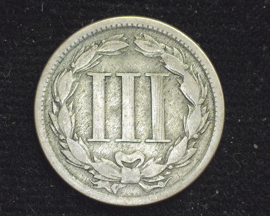 1865 Three Cent Nickel VG - US Coin