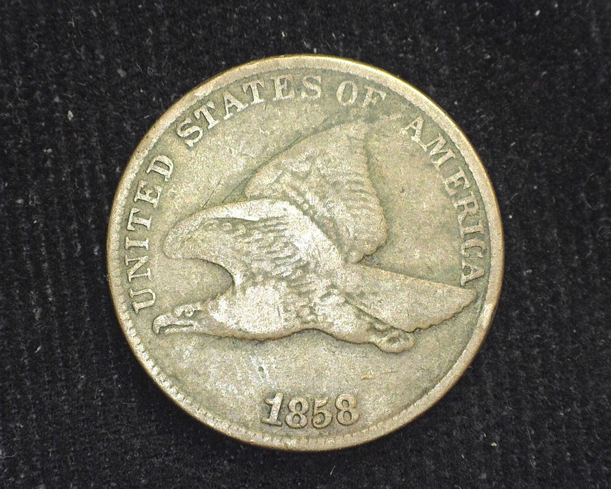 1858 Large letter Flying Eagle Penny/Cent VG - US Coin