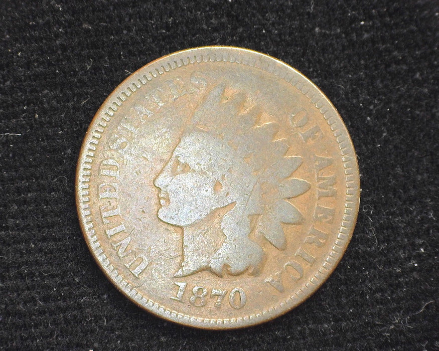 1870 Indian Head Penny/Cent G- US Coin