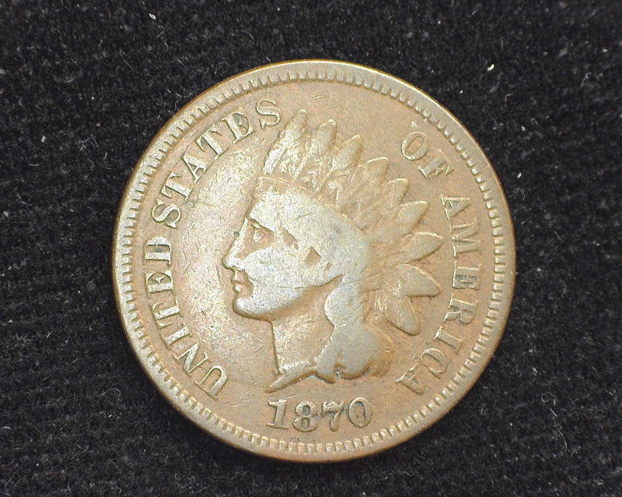 1870 Indian Head Penny/Cent G- US Coin