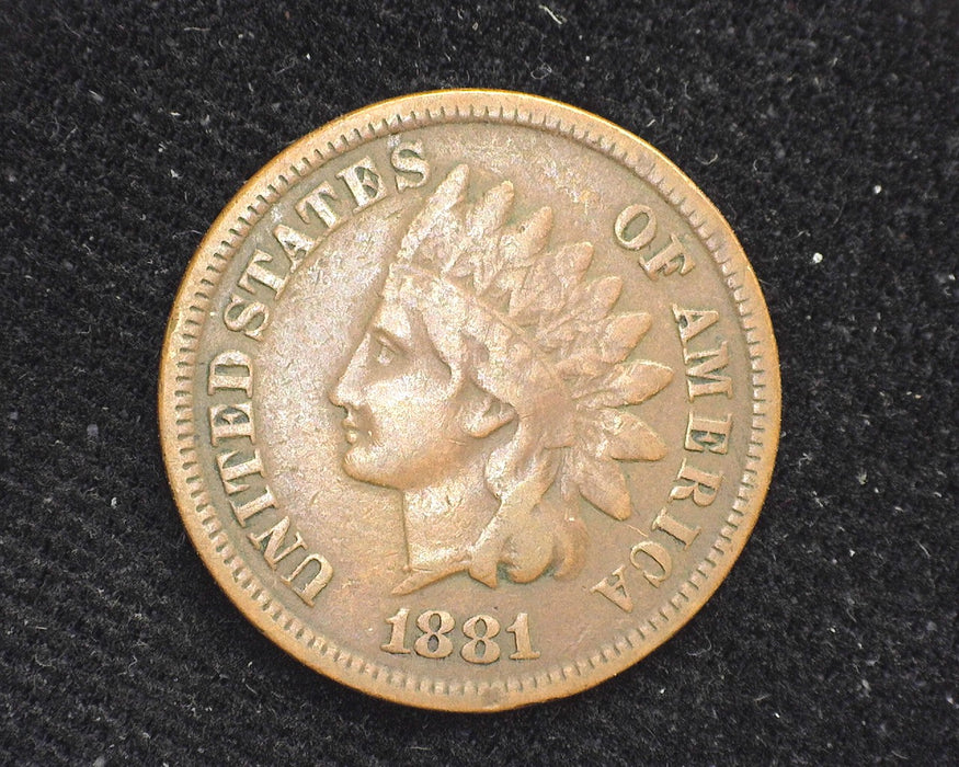 1881 Indian Head Penny/Cent F - US Coin