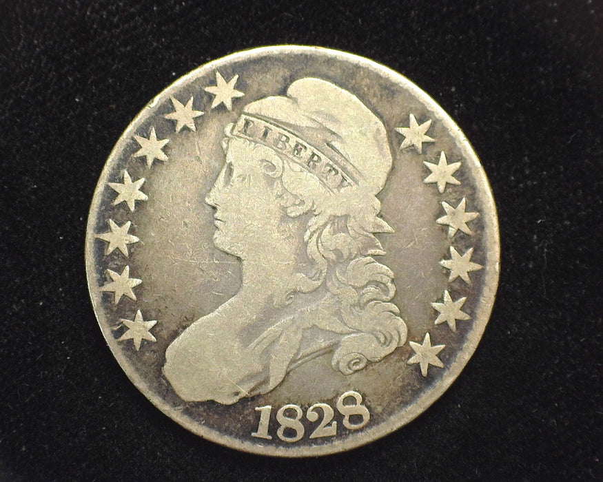 1828 Capped Bust Half Dollar VG Square base Large 8 - US Coin