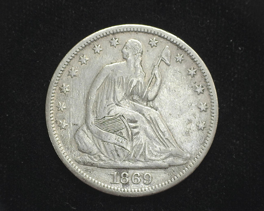 1869 S Seated Liberty Half Dollar VF Small problems - US Coin