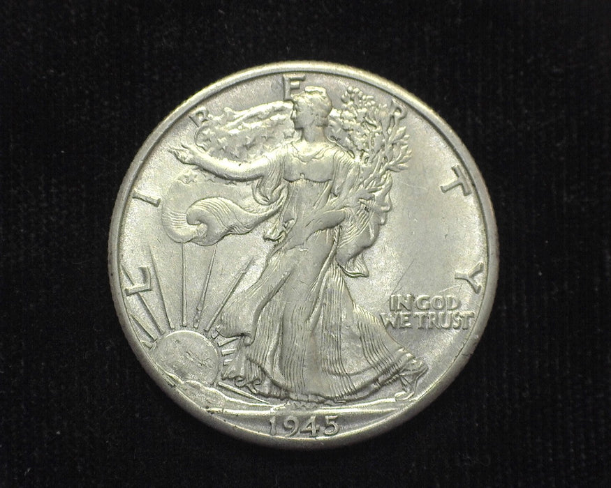 1945 D Liberty Walking Half Dollar AU - US Coin