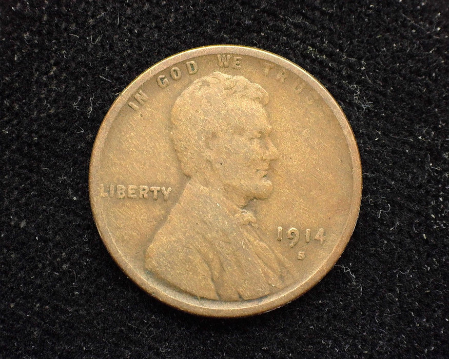 1914 S Lincoln Wheat Penny/Cent VG - US Coin