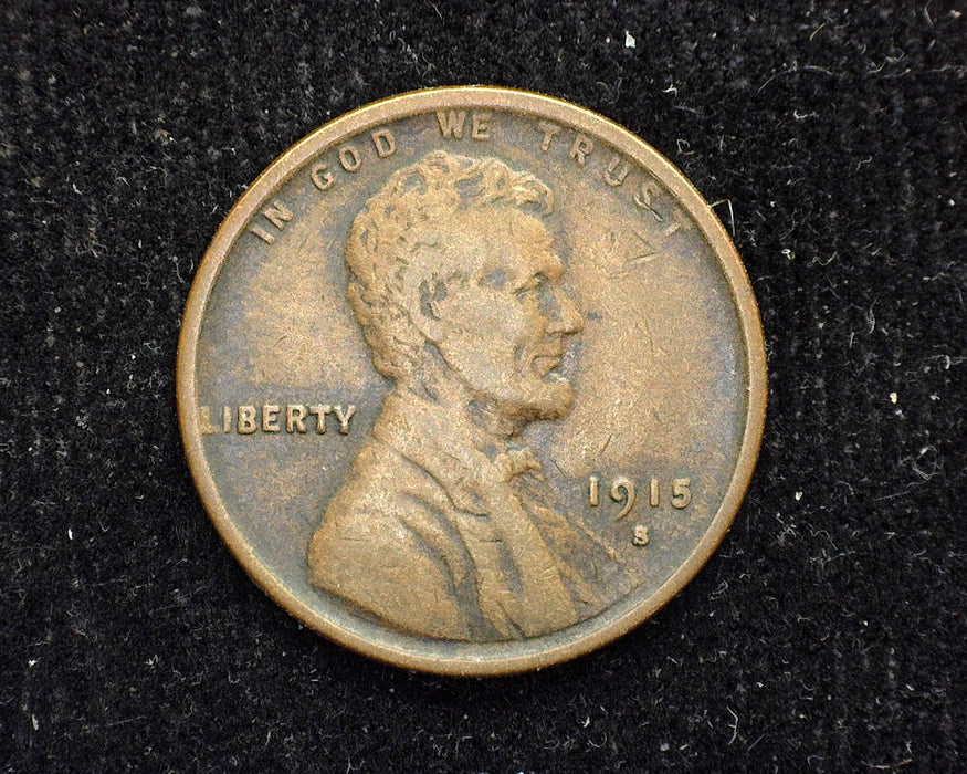 1915 S Lincoln Wheat Penny/Cent F/VF - US Coin