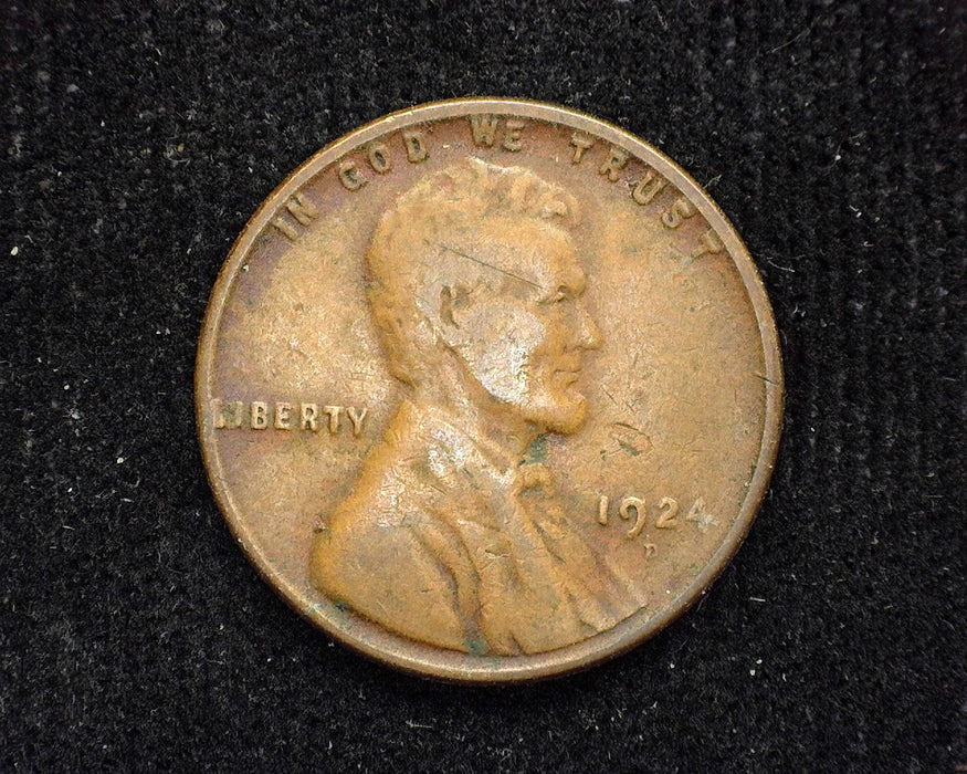 1924 D Lincoln Wheat Penny/Cent VG - US Coin