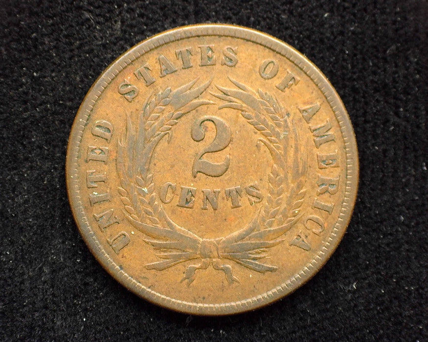 1868 Two Cent Piece F - US Coin