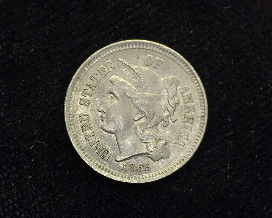 1865 Three Cent Nickel UNC - US Coin